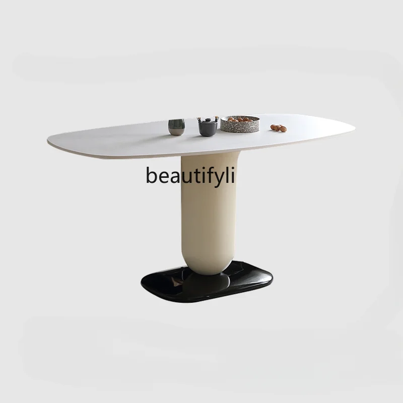 Обеденный стол из массива дерева, окрашенный в кремовый цвет, Обеденный стол для фортепиано В маленькой квартире, прямоугольный журнальный столик для конференций