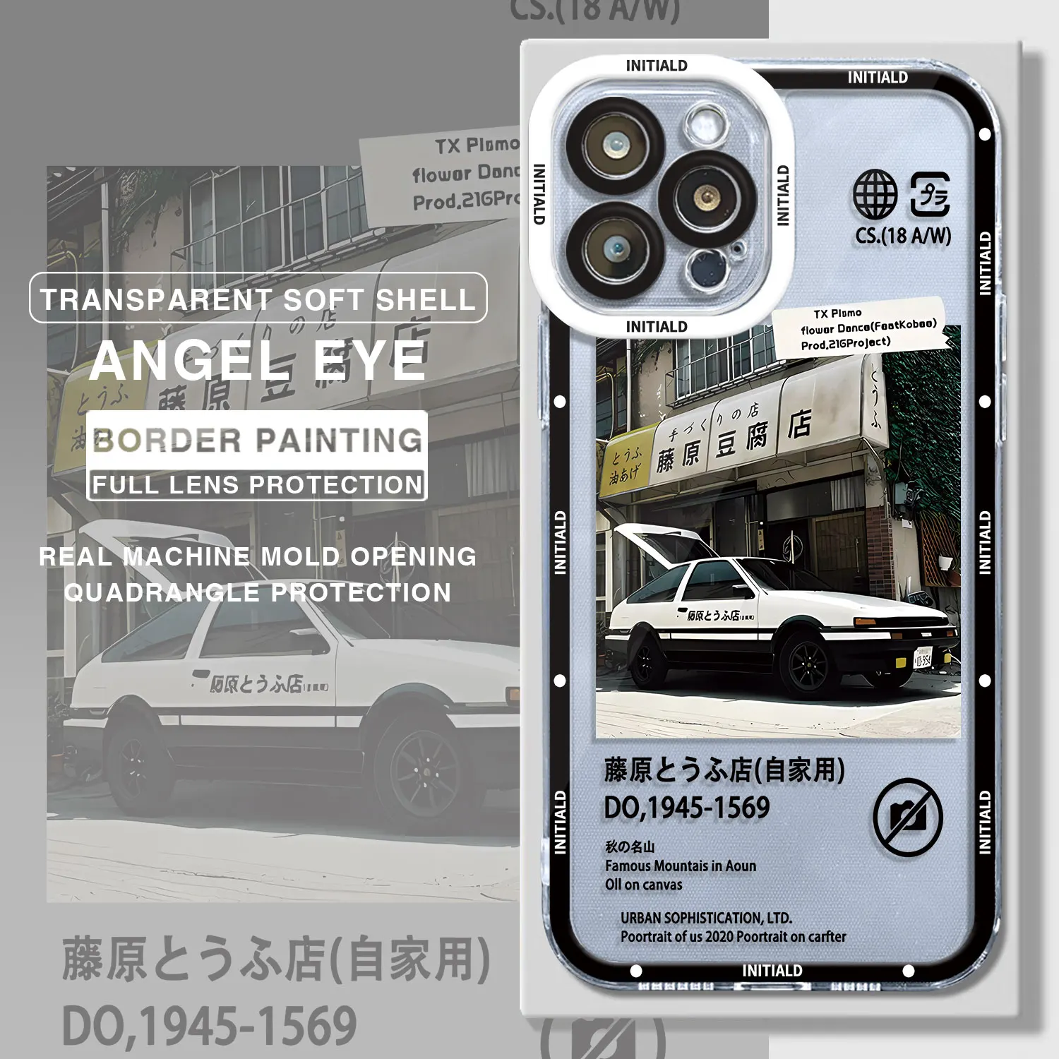 Оригинальный прозрачный чехол FujiwaraTakumi для Samsung Galaxy A13 A24 A42 A53 A20s A31 A11 A52 A33 A12 A22 A73, силиконовый чехол для телефона