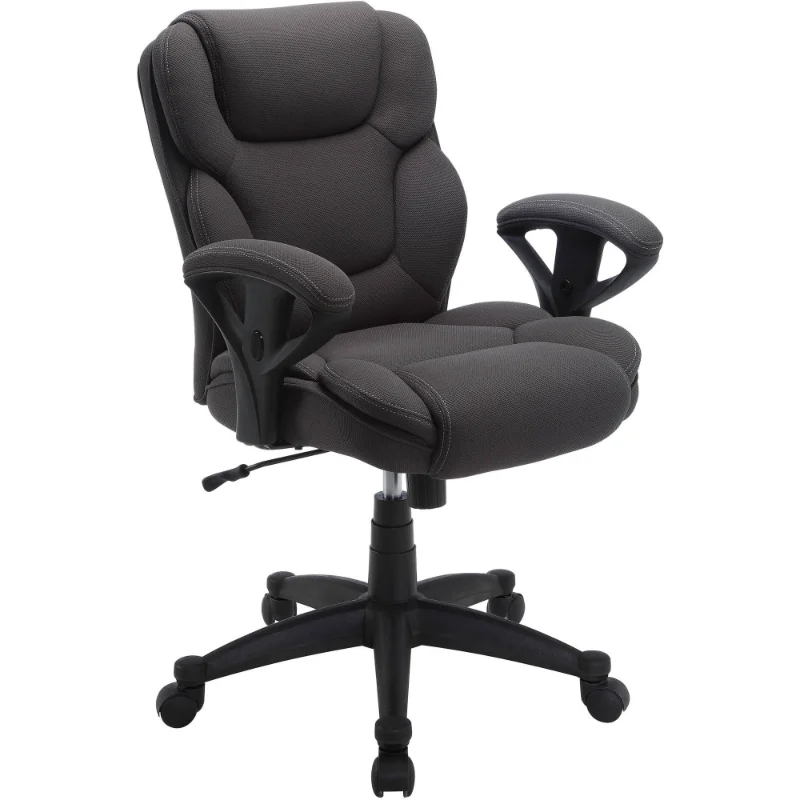 Офисное кресло Serta Big & Tall Fabric Manager, весит до 300 фунтов, серое