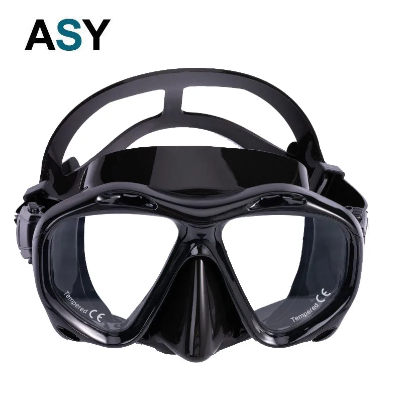 Очки для плавания при близорукости Снаряжение для дайвинга для взрослых Силиконовая маска для плавания из закаленного стекла Аксессуары для дайвинга
