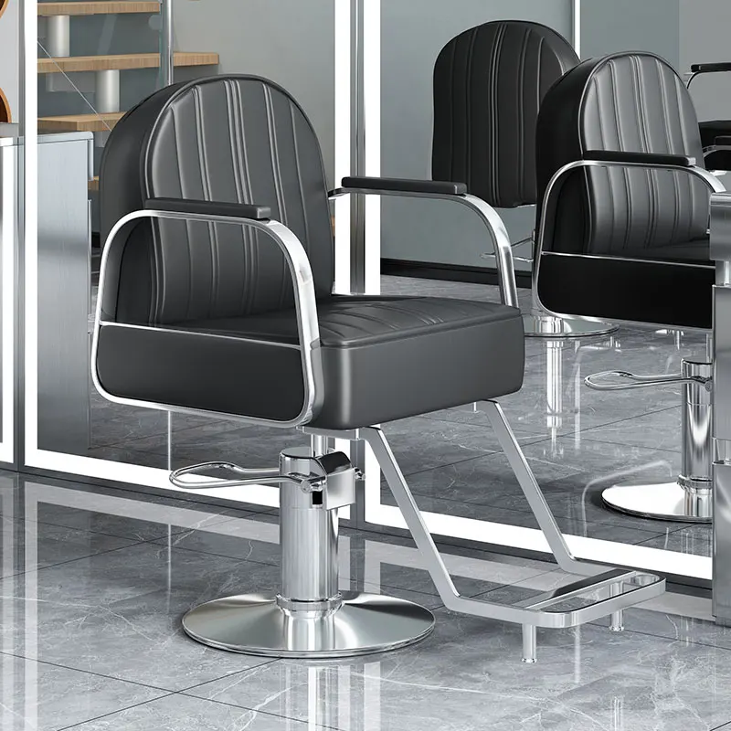 Парикмахерское кресло для парикмахерской Черные Профессиональные Кресла Вращающееся кресло для педикюра Салон красоты Sillon De Barberia Мебель для салона CY50BC