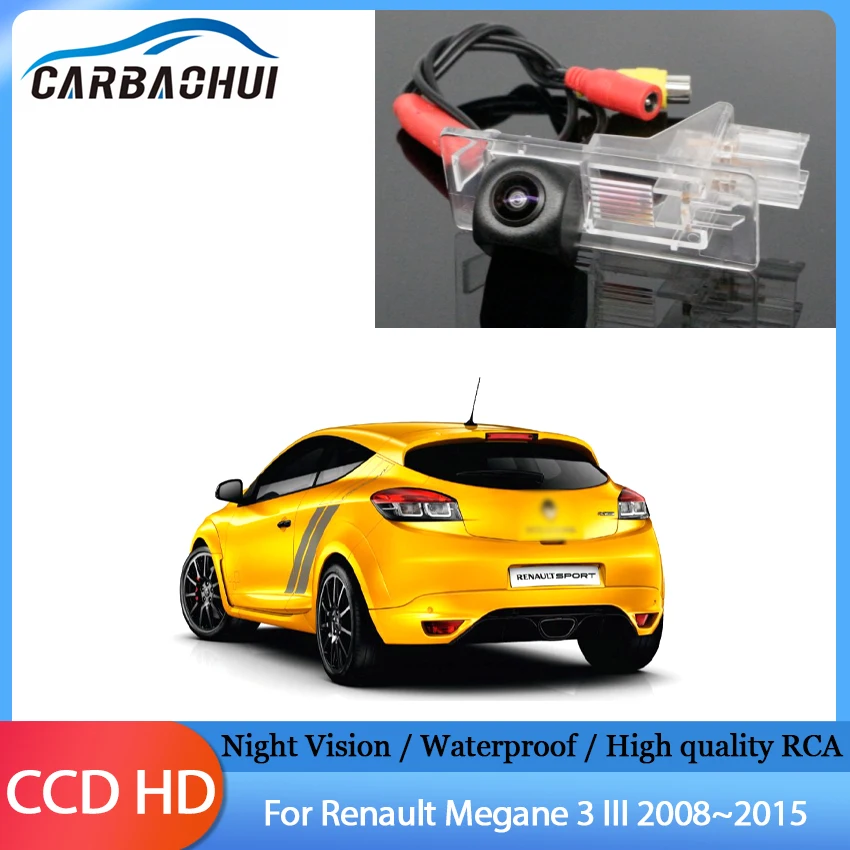 Парковочная Камера Заднего Вида CCD HD Ночного Видения Водонепроницаемая Для Renault Megane 3 III 2008 2009 2010 2011 2012 2013 2014 2015