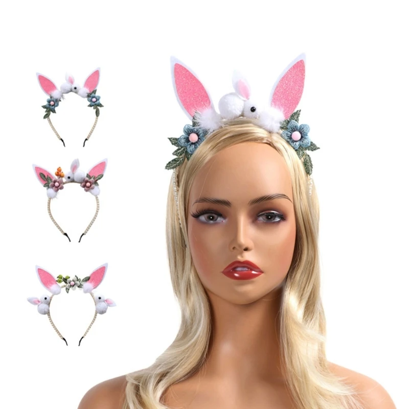 Пасхальная Повязка На голову Bunnys Ear Headband Кроличья Повязка На голову Bunnys Hairband Кроличья Повязка На Голову Bunnys Headband Для Пасхальной вечеринки DXAA