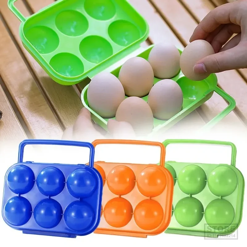 Переносная коробка для яиц, держатель для картонных коробок, Складной Водонепроницаемый Ударопрочный лоток для хранения яиц, Коробка для яиц из АБС-пластика на 6 штук