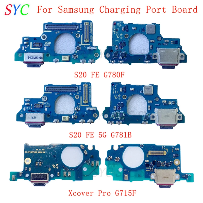 Плата Разъема USB-Порта Для Зарядки Samsung S20 FE G780F G781B Xcover Pro G715F Запчасти Для Ремонта Гибкого Кабеля