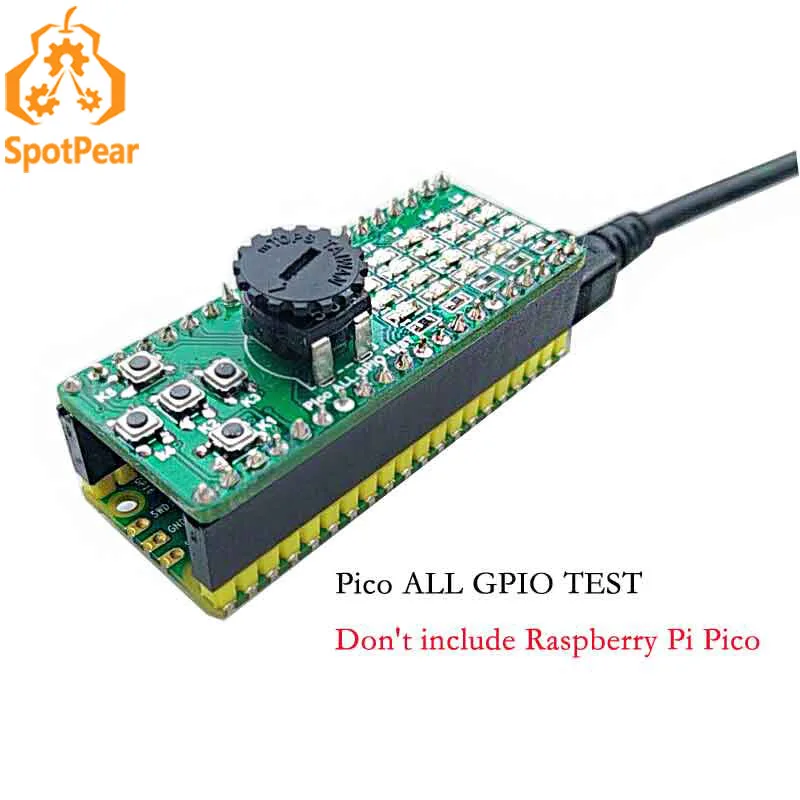 Плата расширения Raspberry Pi Pico тестовая плата Pico all gpio led key adc Pico starter board простая плата