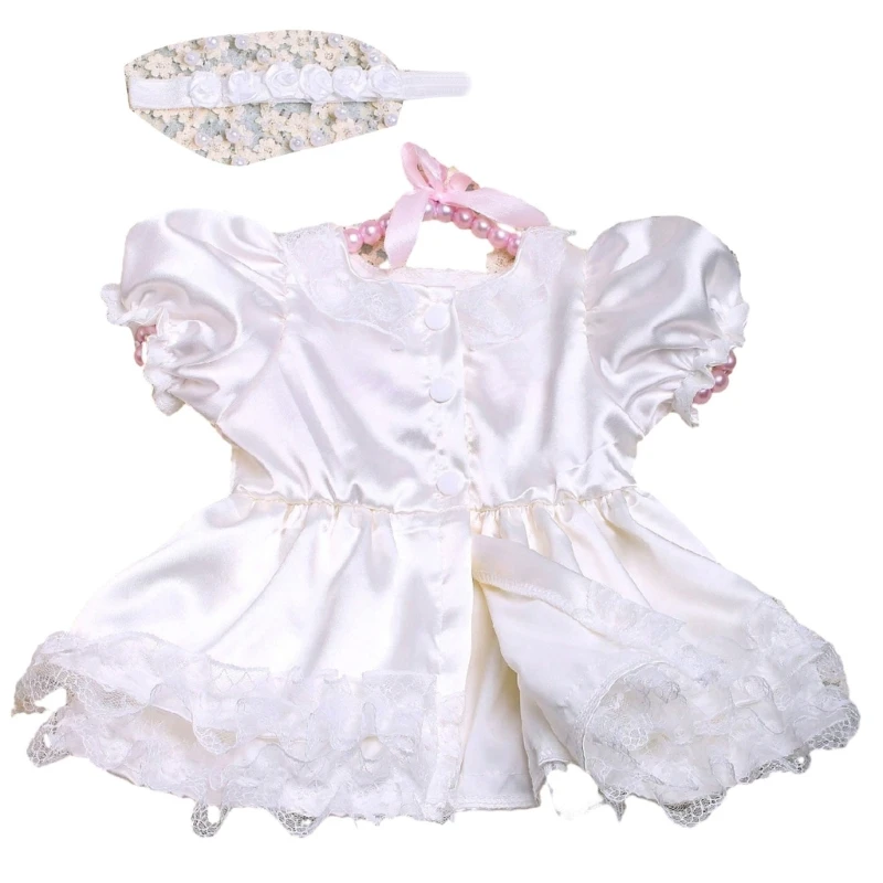 Платье принцессы для младенцев с головным убором в тон, однотонный комбинезон для маленьких девочек
