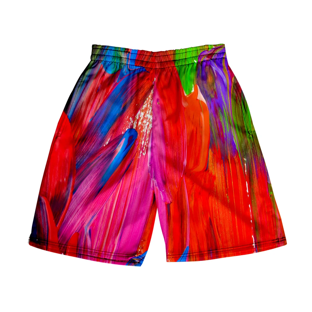 Пляжные шорты Мужская и женская одежда с 3D цифровой печатью повседневные шорты Модный тренд пара брюк 17