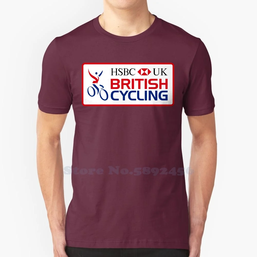 Повседневная уличная одежда для британского велоспорта, футболка с логотипом и графическим рисунком, футболка из 100% хлопка