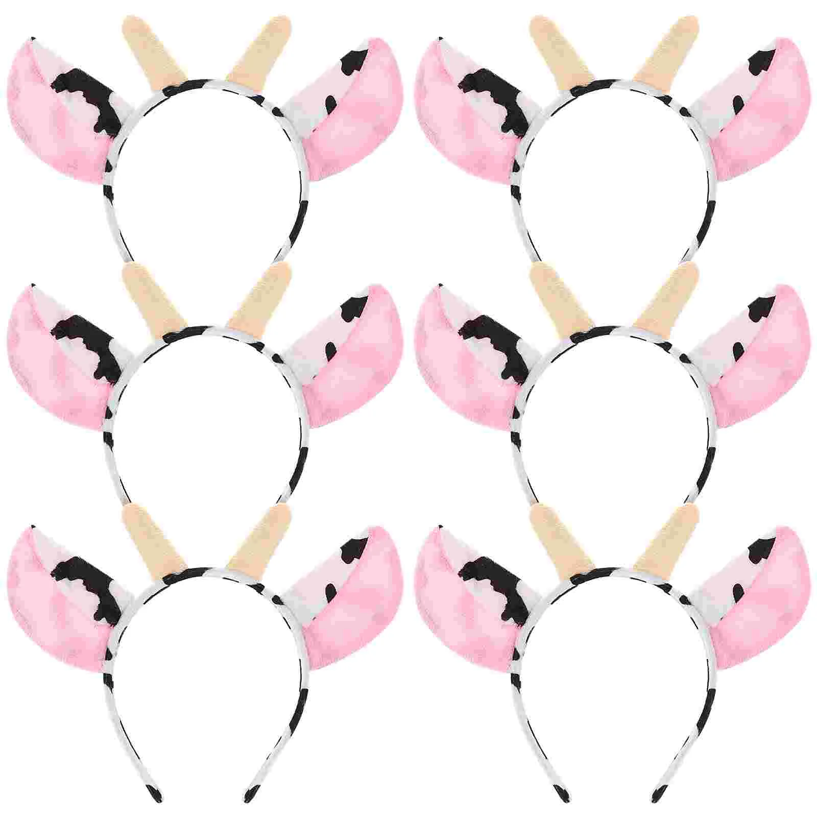Повязка на голову с коровьими ушками, украшение в виде животного на день рождения для девочки, праздничный головной убор для девочек