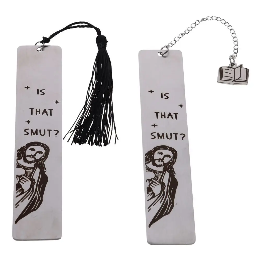 Подарки-закладки из металла из нержавеющей стали, забавная закладка с гравировкой на цепочке из перьев, креативная прочная