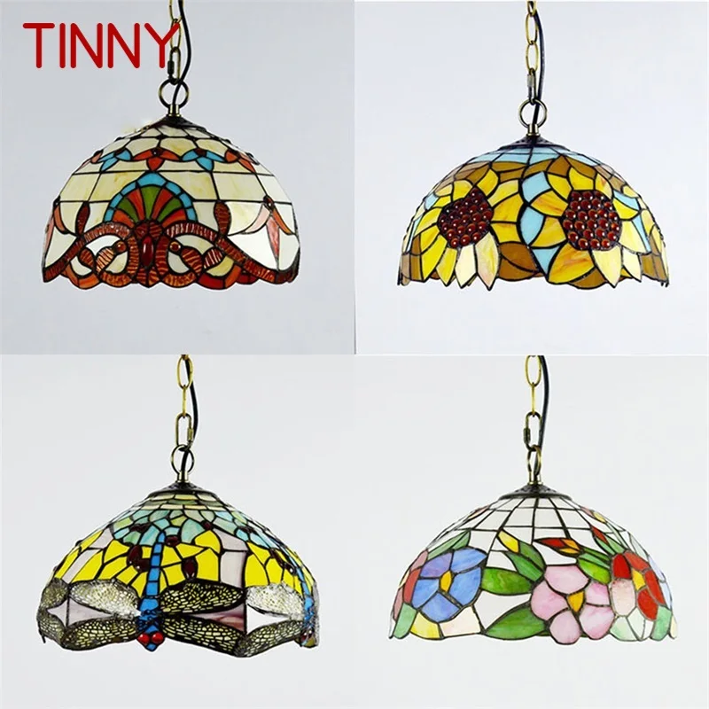 Подвесной светильник TINNY Tiffany, светодиодная лампа, Современные креативные светильники для украшения домашней столовой
