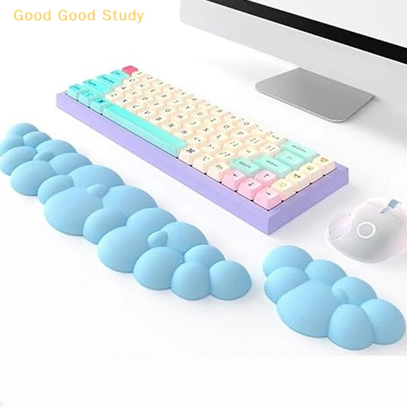 Подставка для запястий Cloud Keyboard, Мягкая кожаная подушка для поддержки запястий из пены с эффектом памяти, облегчающая боль при наборе текста, Эргономичная противоскользящая