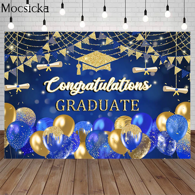 Поздравляем выпускников, фоны для выпускной вечеринки, декор из блестящих воздушных шаров, декор для кепки бакалавра, Фон для фото студентов, возвращающихся в школу