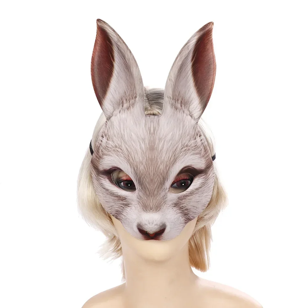 Пол животного Маска Кролик косплей 3D Маска Хэллоуин Маскарад маски карнавал партия необычные платья костюм реквизит оптом
