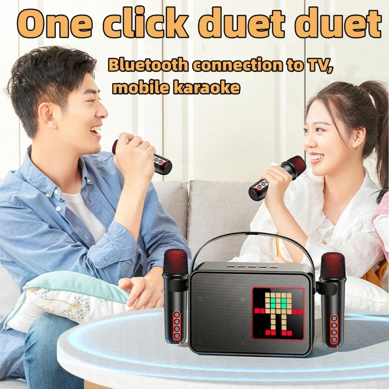 Портативный портативный caixa de som Bluetooth наружный беспроводной динамик, сабвуфер, домашний караоке-микрофон KTV, караоке-микрофон