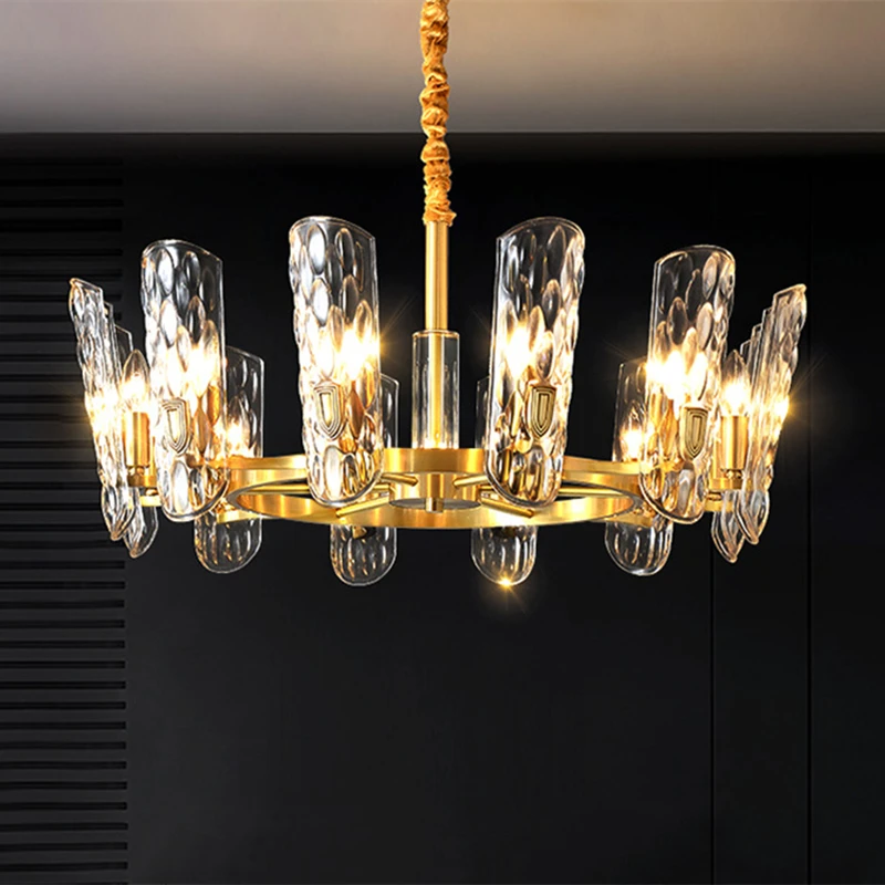 Потолочная люстра из круглого хрусталя современного роскошного дизайна для гостиной спальни ресторана, ламп внутреннего освещения, светильников