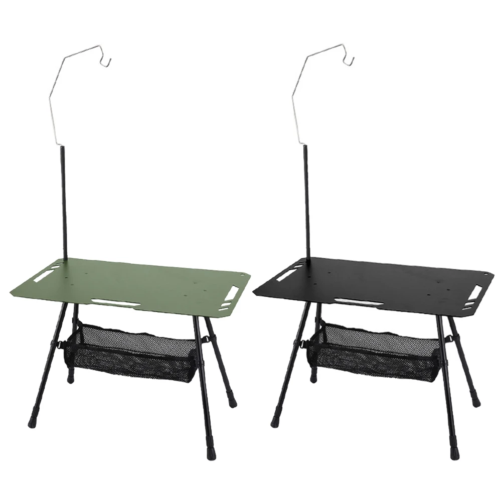 Походный стол Из легкого алюминиевого сплава, Уличный Складной Стол с крючком для фонарного столба Для пикника на открытом воздухе