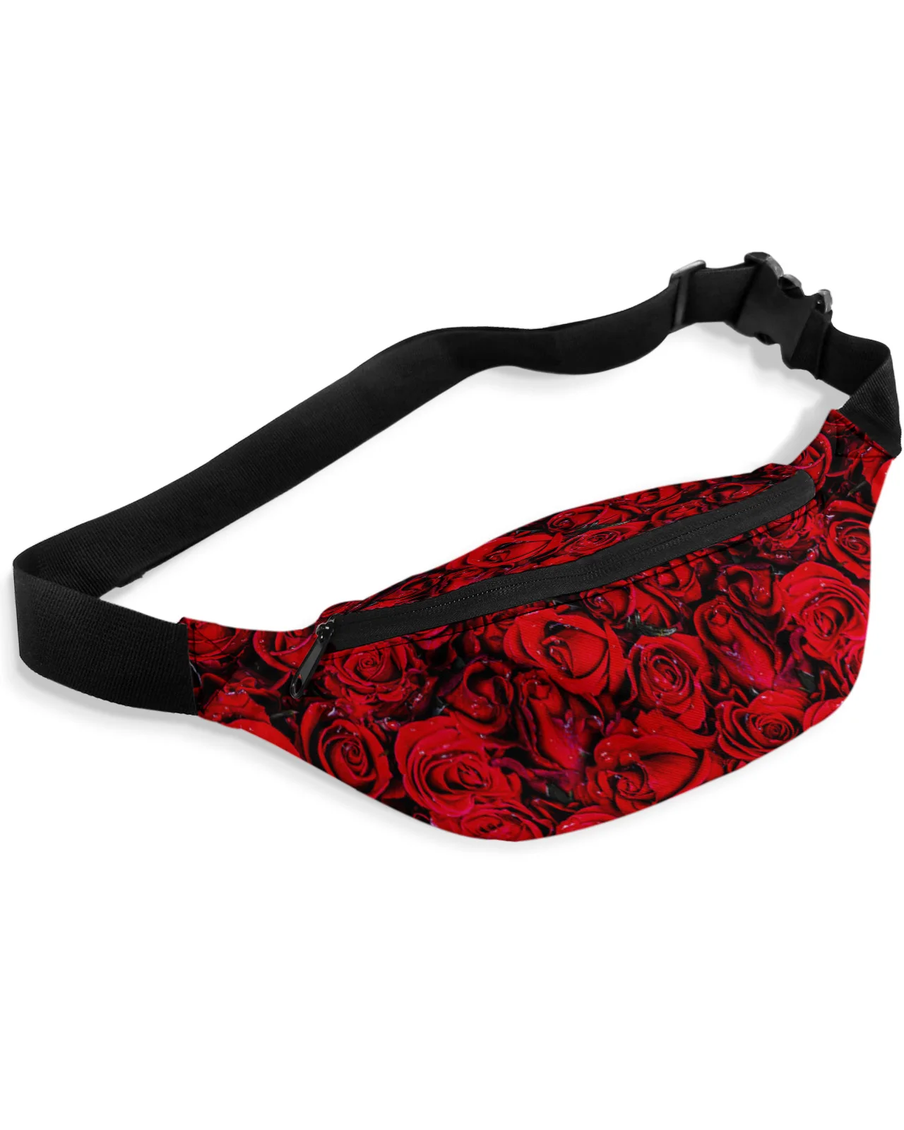 Поясные сумки с цветами красной розы, сумка через плечо, мужская сумка-мессенджер, повседневная модная поясная сумка для женщин