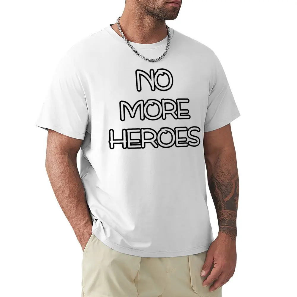 Продается классическая футболка No More Heroes с круглым вырезом, футболка для хипстерского фитнеса, забавная шутка, размер США