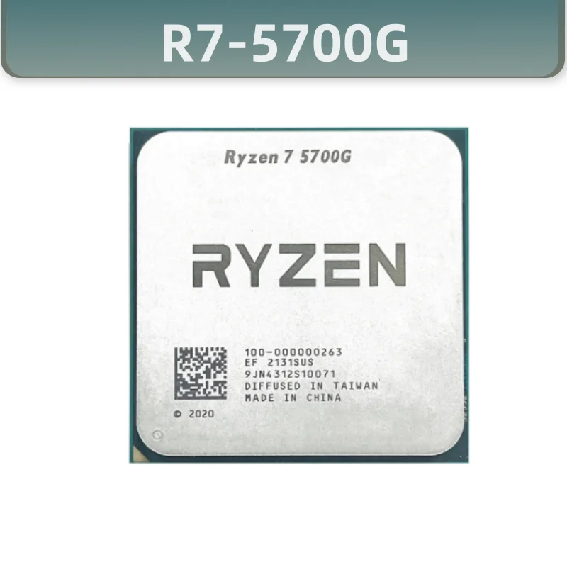 Процессор Ryzen 7 5700G Процессор Novo Vega 8 R7 5700G Фирменный настольный 8-ядерный 16-потоковый процессор с интегрированной графикой