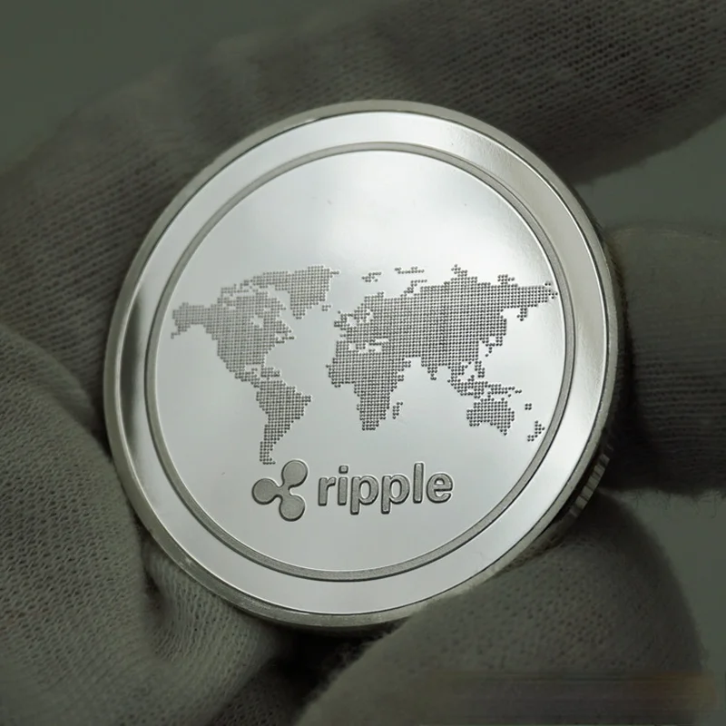 Ремесленные Сувениры Подарочная Покрытая Ripple Монета XRP CRYPTO Памятная Коллекционная Монета Ripple XRP