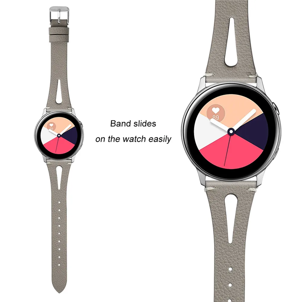 Ремешок из натуральной кожи, ремешок для Samsung Galaxy Watch Active, сменный ремешок для наручных часов для мужчин и женщин