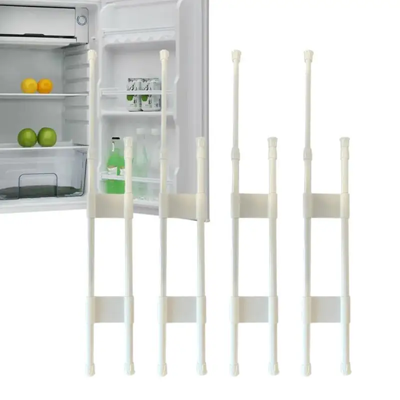 Решетки для холодильника на колесах, Расширитель холодильника, Двойная штанга Регулируемого размера, удерживающий аксессуар для холодильника, шкафа и полки для обуви