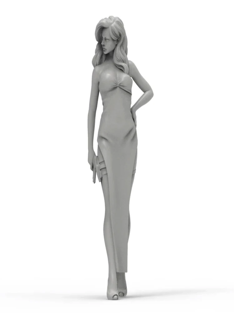 Рисунок из смолы 1/24 Модель modern girl stand in summer в разобранном виде Неокрашенный набор для создания фигурок