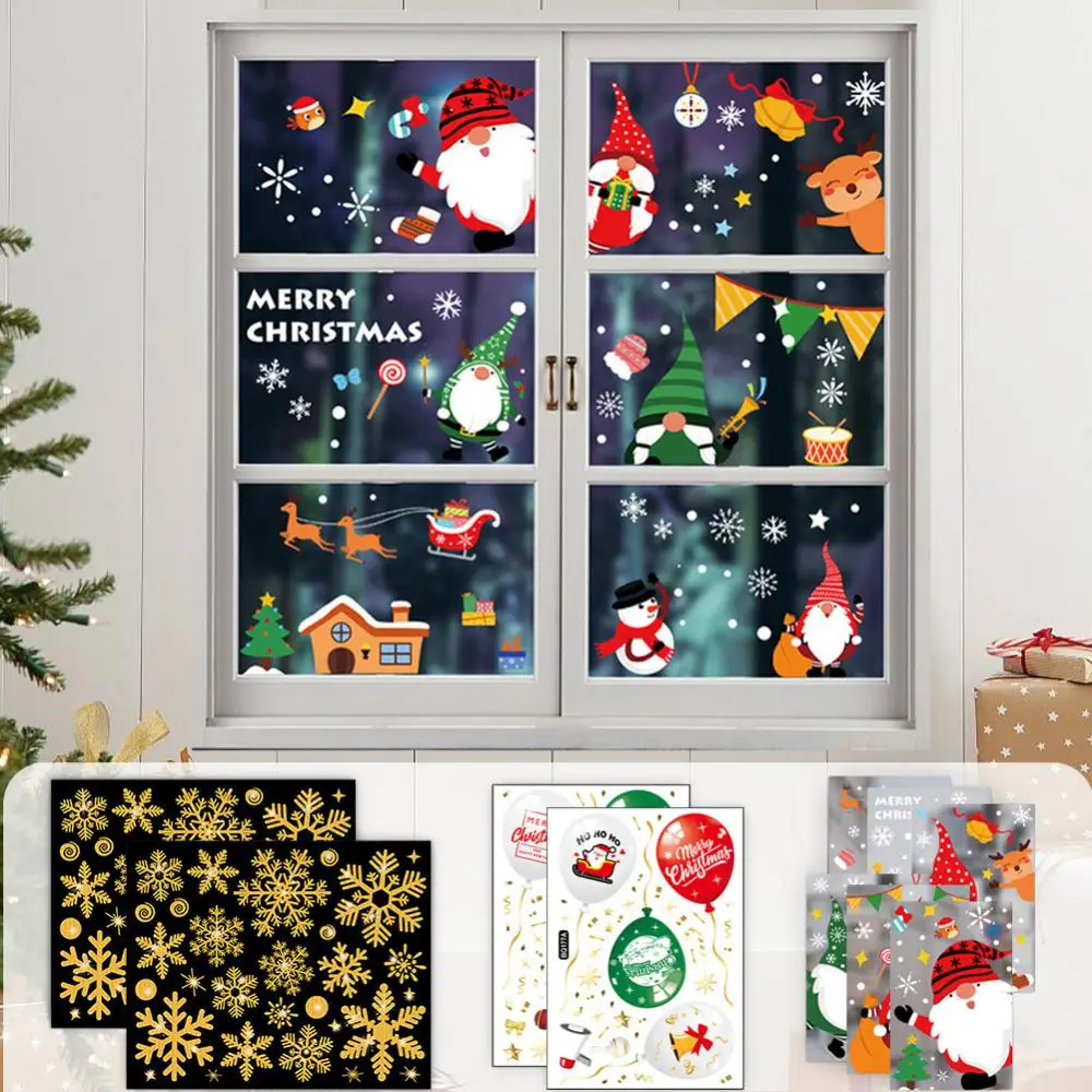 Рождественские наклейки Причудливая Статичная наклейка в виде Снежинки Улучшит Праздничную атмосферу дома, легко наносится и снимается