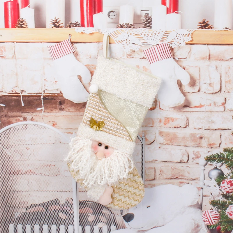 Рождественский мешок для чулок, Рождественские Подарки для детей, Рождественские украшения для дома, Тканевые носки, украшение для дома, Рождественская Елка
