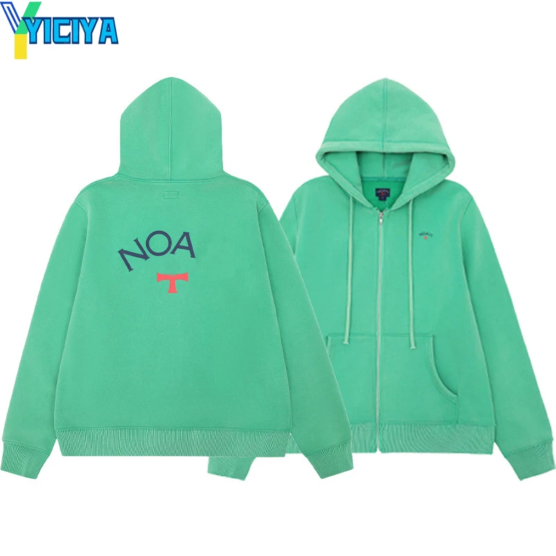 Рубашка с капюшоном YICIYA, бренд NOA, высококачественные толстовки на молнии, пуловеры, женская одежда, свитер, блузка с капюшоном, новая верхняя одежда