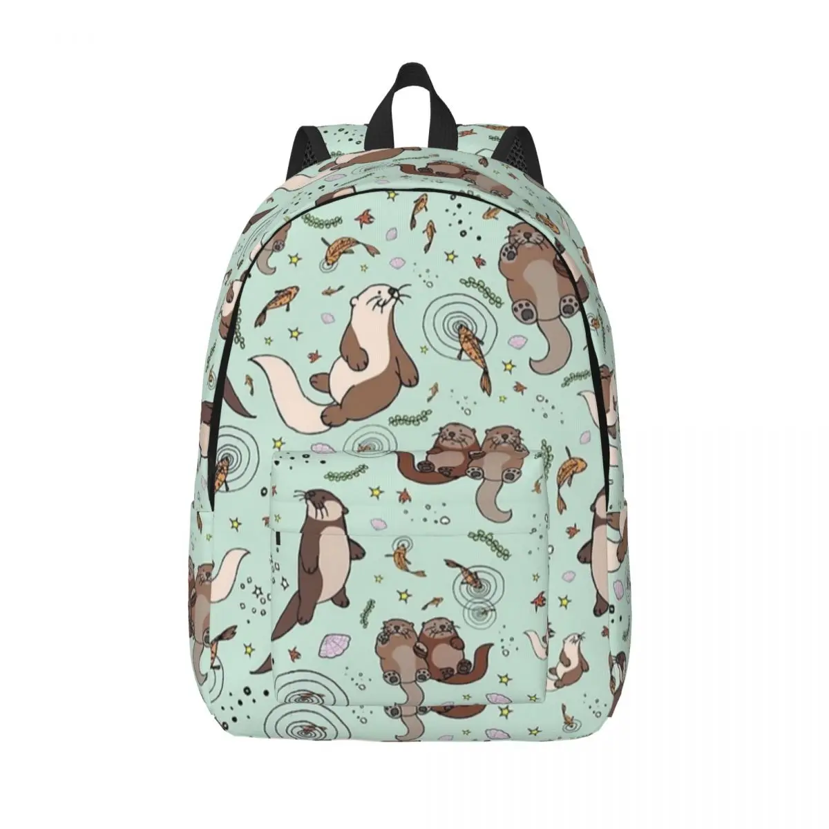 Рюкзак Kawaii Sea Otters для мужчин и женщин, Подростковый Школьный Бизнес-рюкзак для ноутбука с животными, Сумки из холста, Спортивные