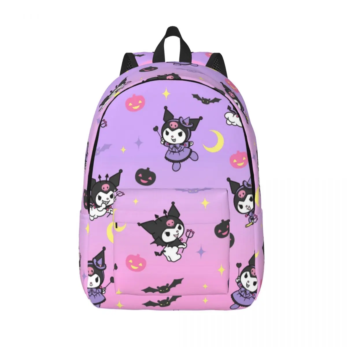 Рюкзак из аниме Kawaii Kuromi Sanrio для мужчин и женщин, модный школьный деловой рюкзак, сумка для ноутбука, спортивная