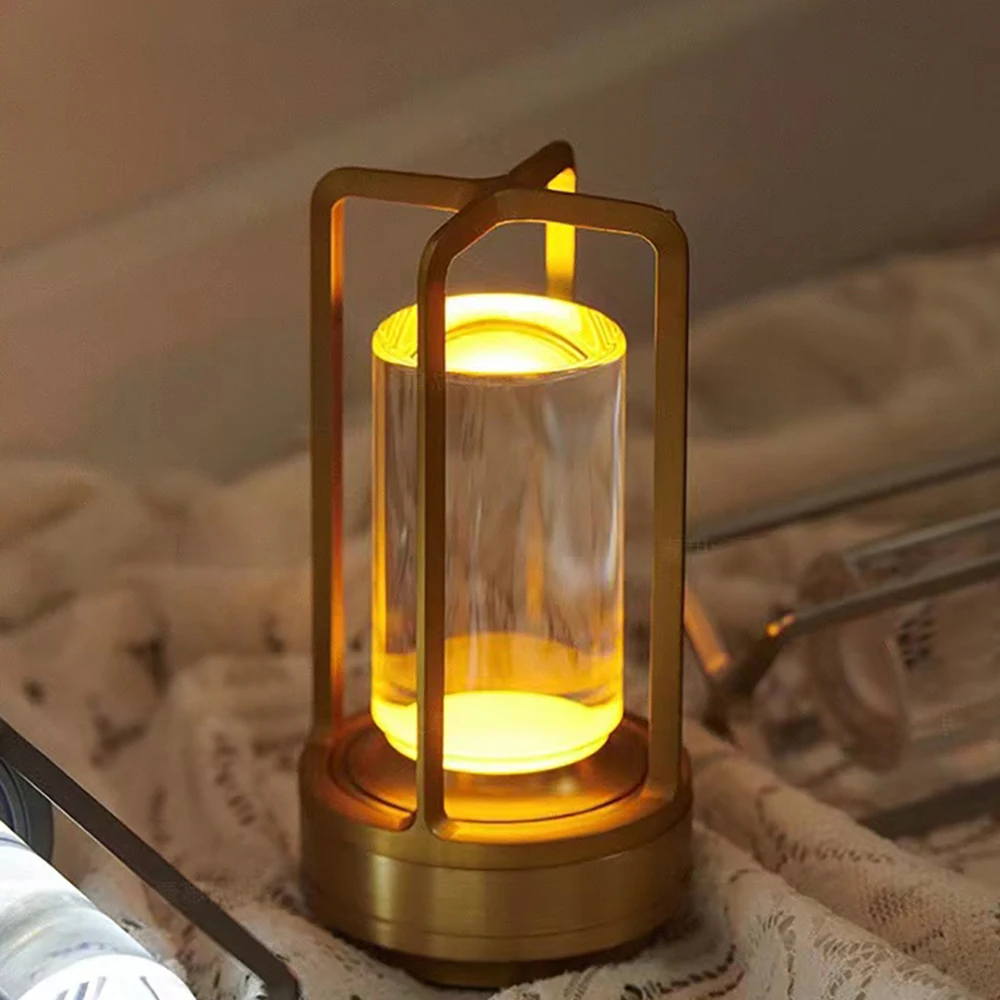 Светодиодная настольная лампа прикроватная тумбочка для спальни, настольная лампа с сенсорным затемнением, обеденный стол, декоративная настольная лампа