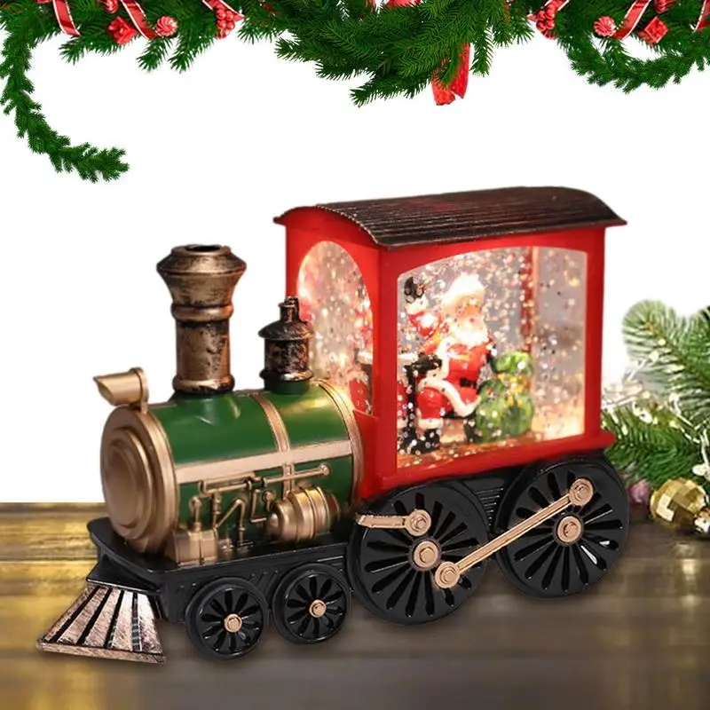 Светящийся декор Рождественского поезда Снежный шар на батарейках, украшение поезда с подсветкой, внутренние и наружные декорации для гостиной и кабинета