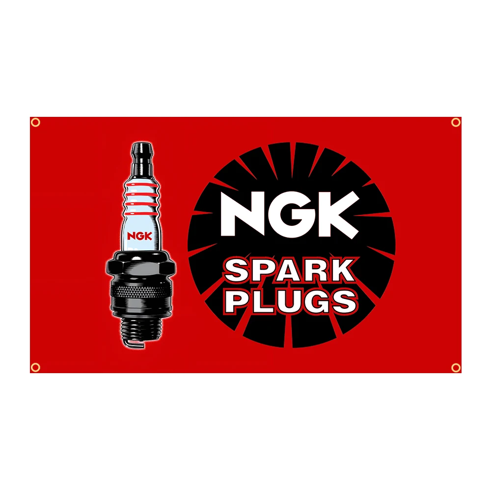 Свечи зажигания NGK 3x5 футов с 4 отверстиями для украшения флага гоночного автомобиля Moto 90x150 см AntheaAn