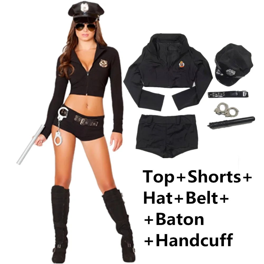 Сексуальный костюм полицейского, порно Женское эротическое белье, нижнее белье Babydoll, сексуальное платье, униформа горничной для ролевых игр, костюм полицейского