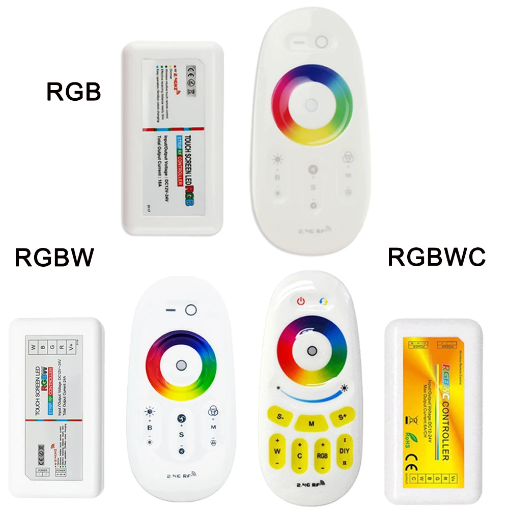 Сенсорный Экран LED RGB/RGBW Контроллер 2.4 G Беспроводной DC12-24V Сенсорный RF Пульт Дистанционного Управления Для RGB/RGBW Светодиодной Ленты