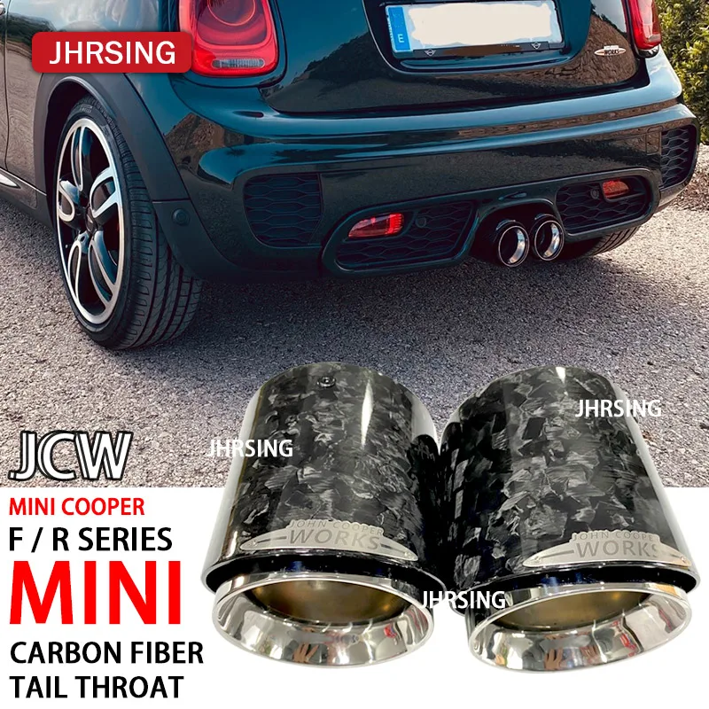 серебристые Наконечники Глушителя Mini Cooper S/JCW Из Кованого Углеродного Волокна Подходят для R55 R56 R57 S R58 R59 R60 R61 F54 F55 F56 F57 F60