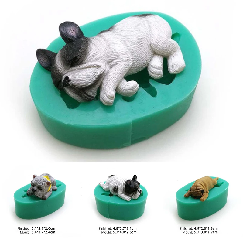 Силиконовая форма для украшения торта в форме собаки, фигурка собаки, миниатюрное животное, украшение для дома, форма из полимерной глины