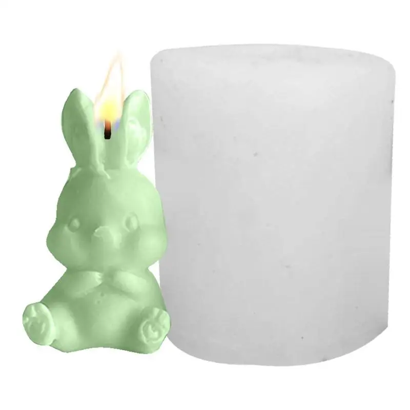 Силиконовые формы для кроликов 4 Стиля Полимерная Пасхальная форма для литья из эпоксидной смолы DIY Форма для кролика для изготовления подсвечника Эпоксидные формы для свечей