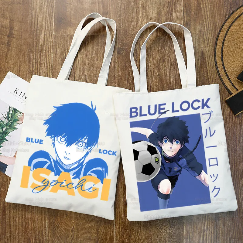 Синий замок, холщовая сумка через плечо из аниме Исаги Йоичи, холщовая сумка-тоут, эко-сумка для покупок, холщовая сумка-тоут, повседневная сумка для ежедневного использования