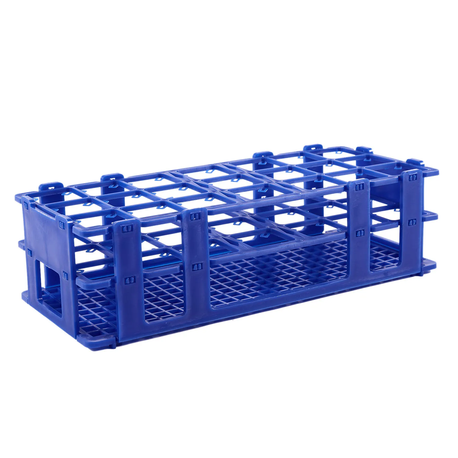 Синяя пластиковая коробка с 21 отверстием для центрифужных пробирок объемом 50 МЛ
