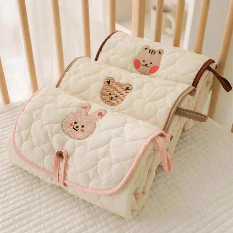 Складной портативный коврик для смены подгузников, Водонепроницаемый Коврик для мочи для новорожденных, простой коврик для смены постельного белья