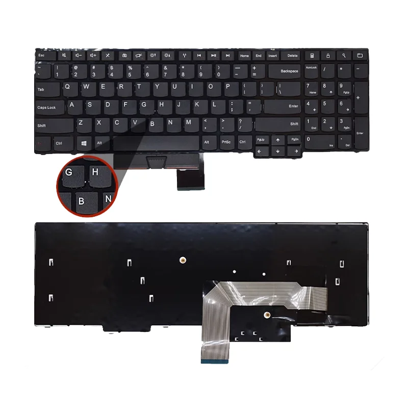 Сменная клавиатура black US layout для ThinkPad Edge E530 E530C без точки мыши