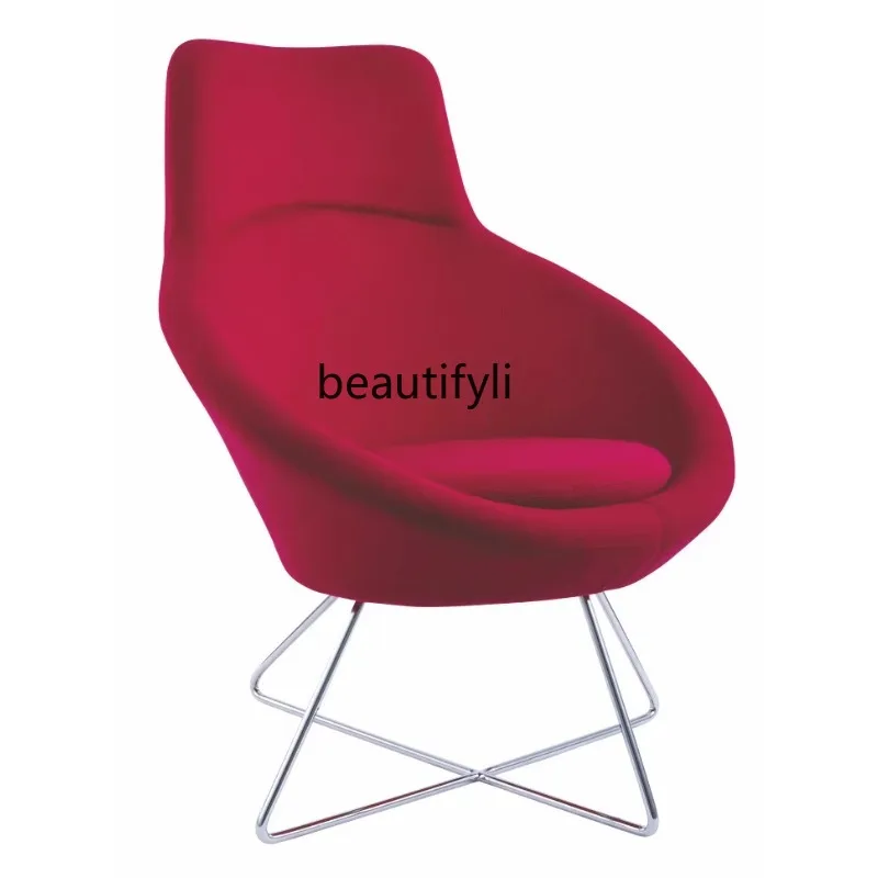 Современная простота Новое Скандинавское Простое Тканевое кресло для отдыха, диван для магазина чая с молоком, Одноместный Многоцветный Кашемировый Железный стул, мебель