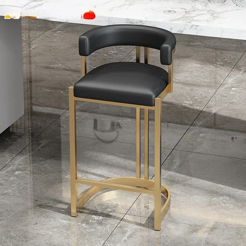 Современные барные стулья из кованого железа Стулья для гостиной Кухни и столовой Удобная спинка Индивидуальное Креативное Мебельное кресло
