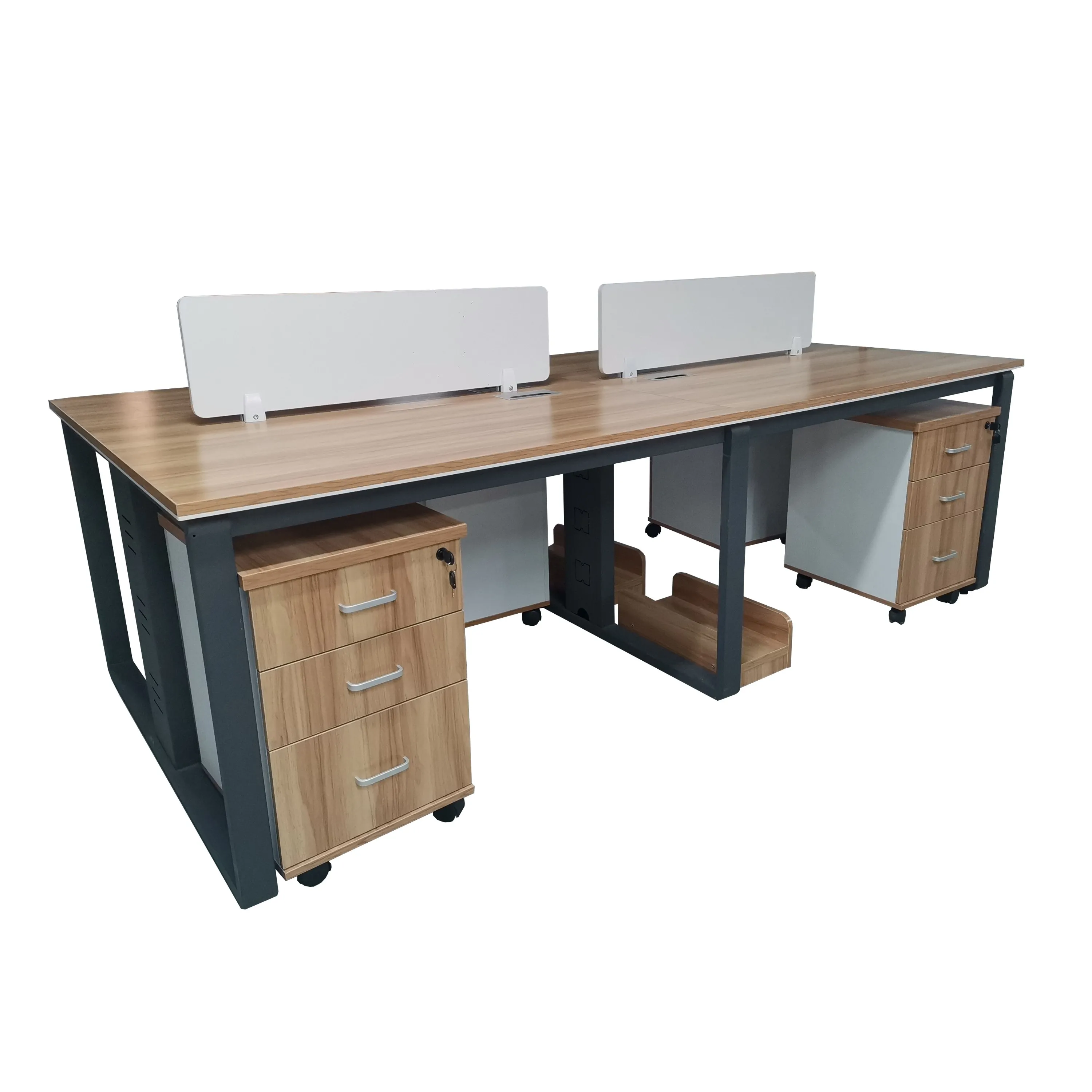 Современный офисный стол на 4 персоны, Деревянный стол, Экономящий пространство, Офисная мебель, Домашний офисный стол