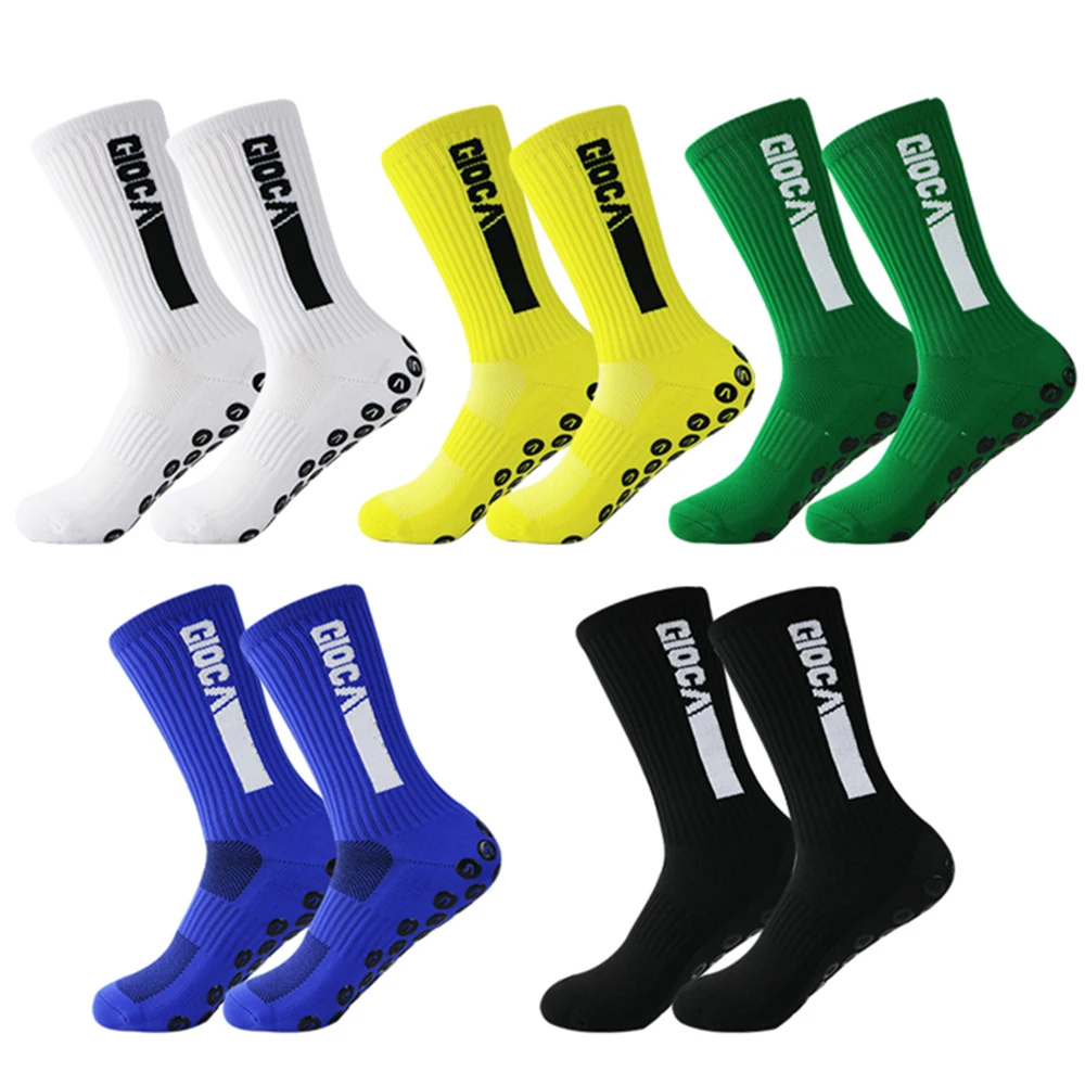 спортивные Новые нескользящие футбольные хлопчатобумажные носки, мужские нескользящие футбольные баскетбольные теннисные носки с прочным сцеплением, велосипедные велосипедные носки, мужские